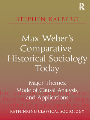 cover image of Max Weber's Comparative-Historical Sociology Today